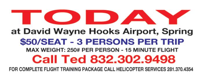 Greater Houston Helicopter Flights or Tours Promotion